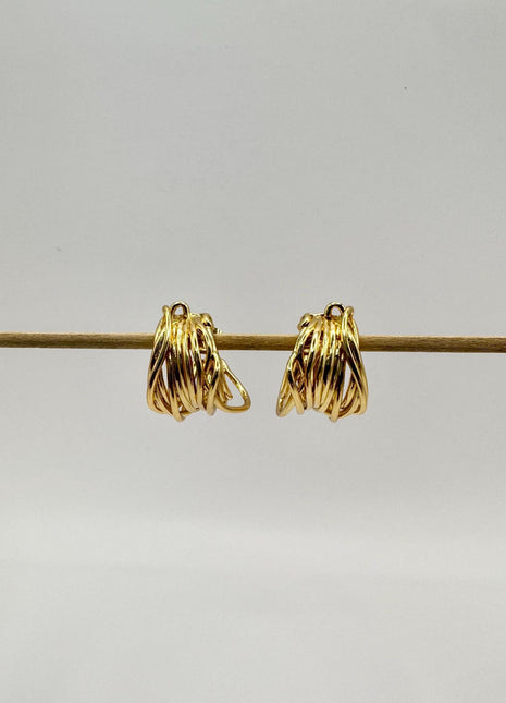 Chunky Hoop Earrings | Gold Statement Earrings | Gold Hoops