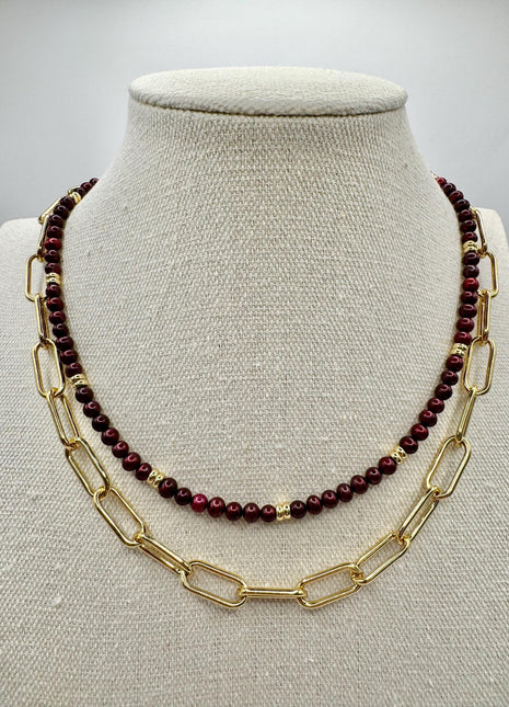 18k Gold Paperclip Chain | Gold Necklace | Thick Link Chain for Layering