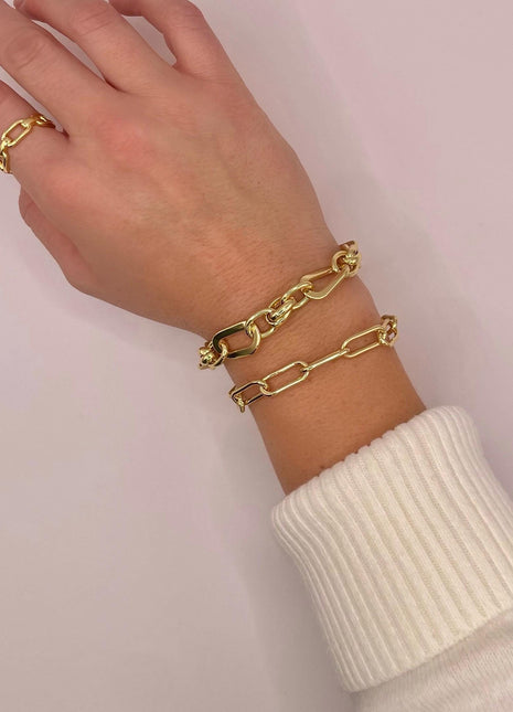 Gold Paperclip Bracelet