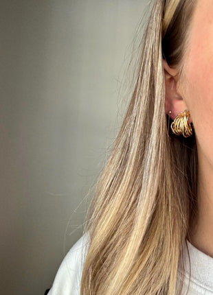 Chunky Hoop Earrings | Gold Statement Earrings | Gold Hoops