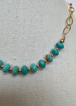 Gold and Turquoise Necklace