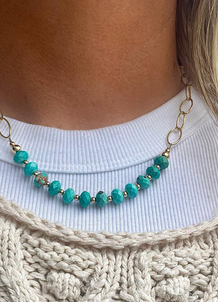 Gold and Turquoise Necklace