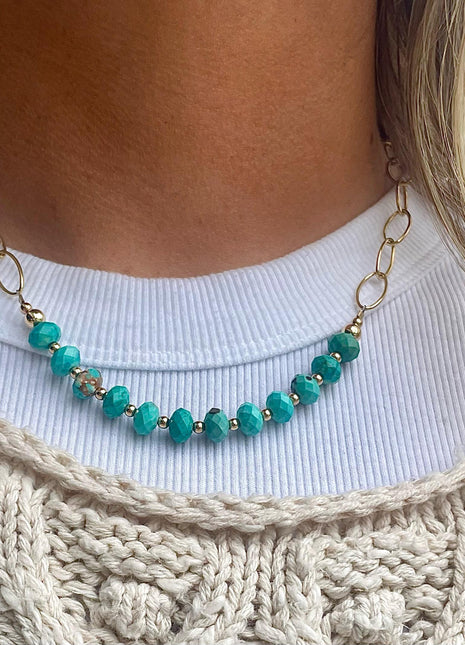 Gold and Turquoise Necklace