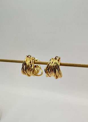 Chunky Hoop Earrings | Gold Statement Earrings | Gold Hoops