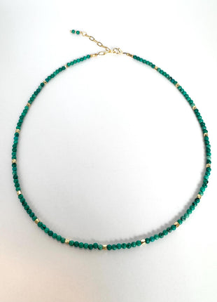 Beaded Turquoise and Gold Necklace | Turquoise Necklace