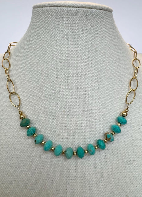 Gold and Turquoise Necklace